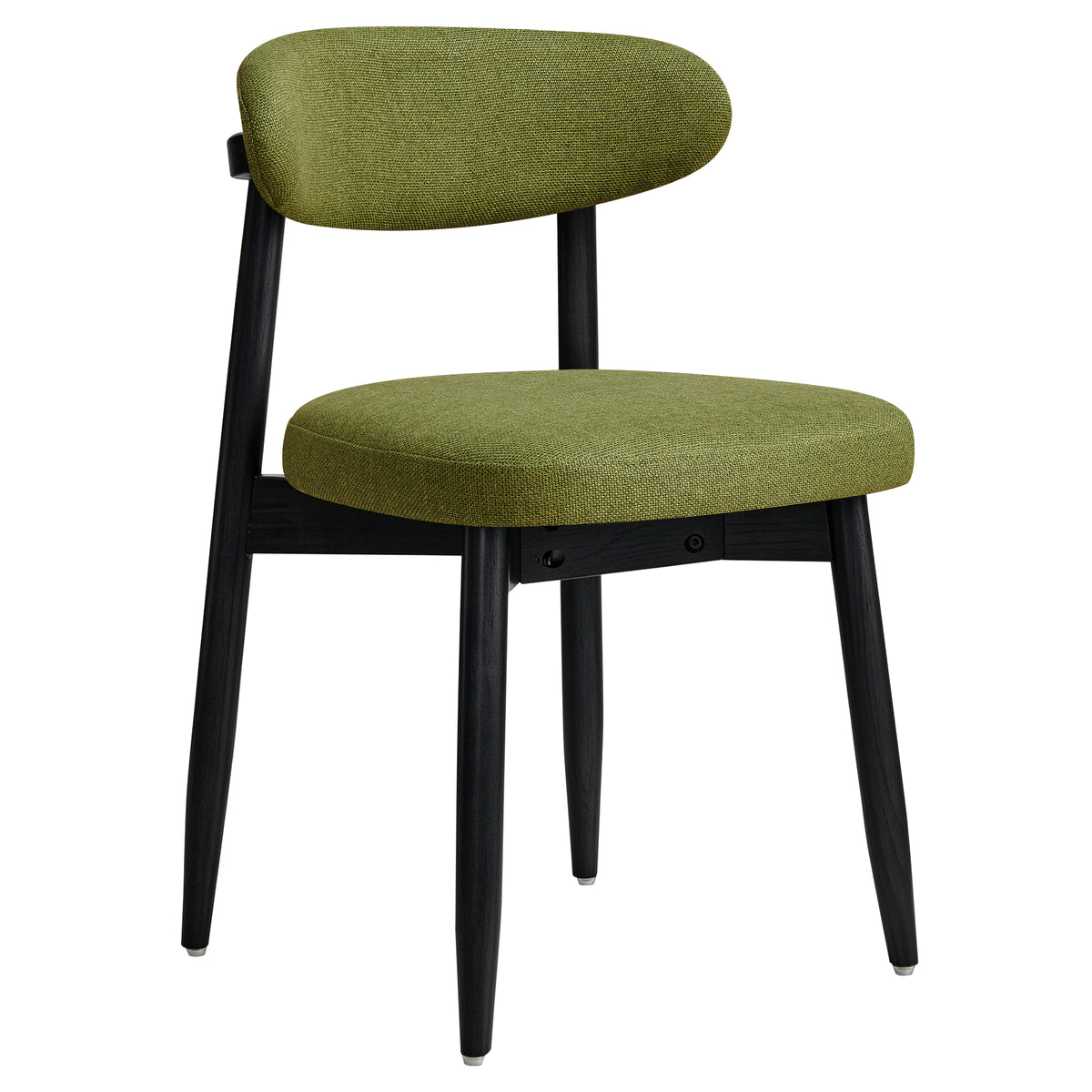 CHUN YI Beige Dining Chairs Set of 2 Mid Century Modern Upholstered Side Dining Chair for Dining Room & Kitchen