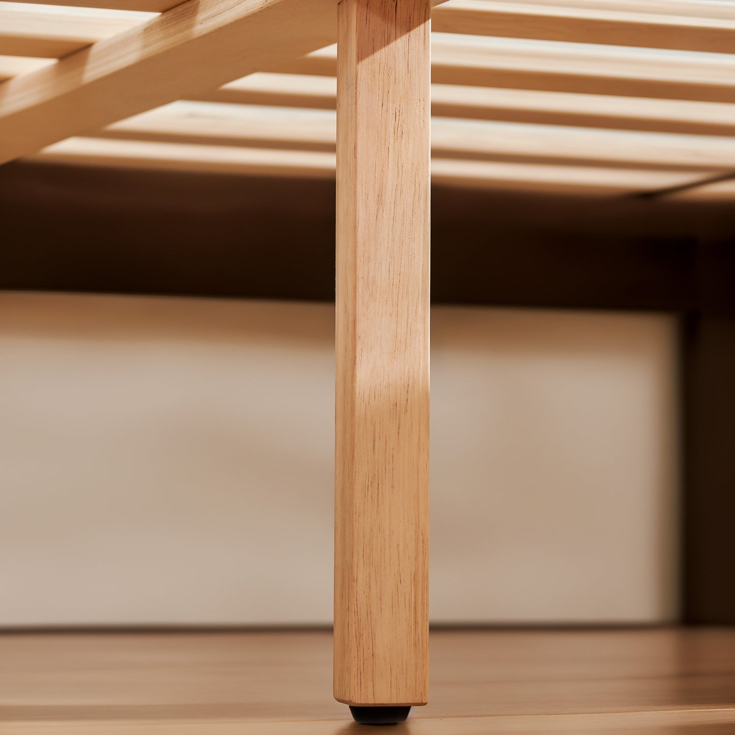 CHUN YI 12" Solid Wood Platform Bed Frame with Headboard