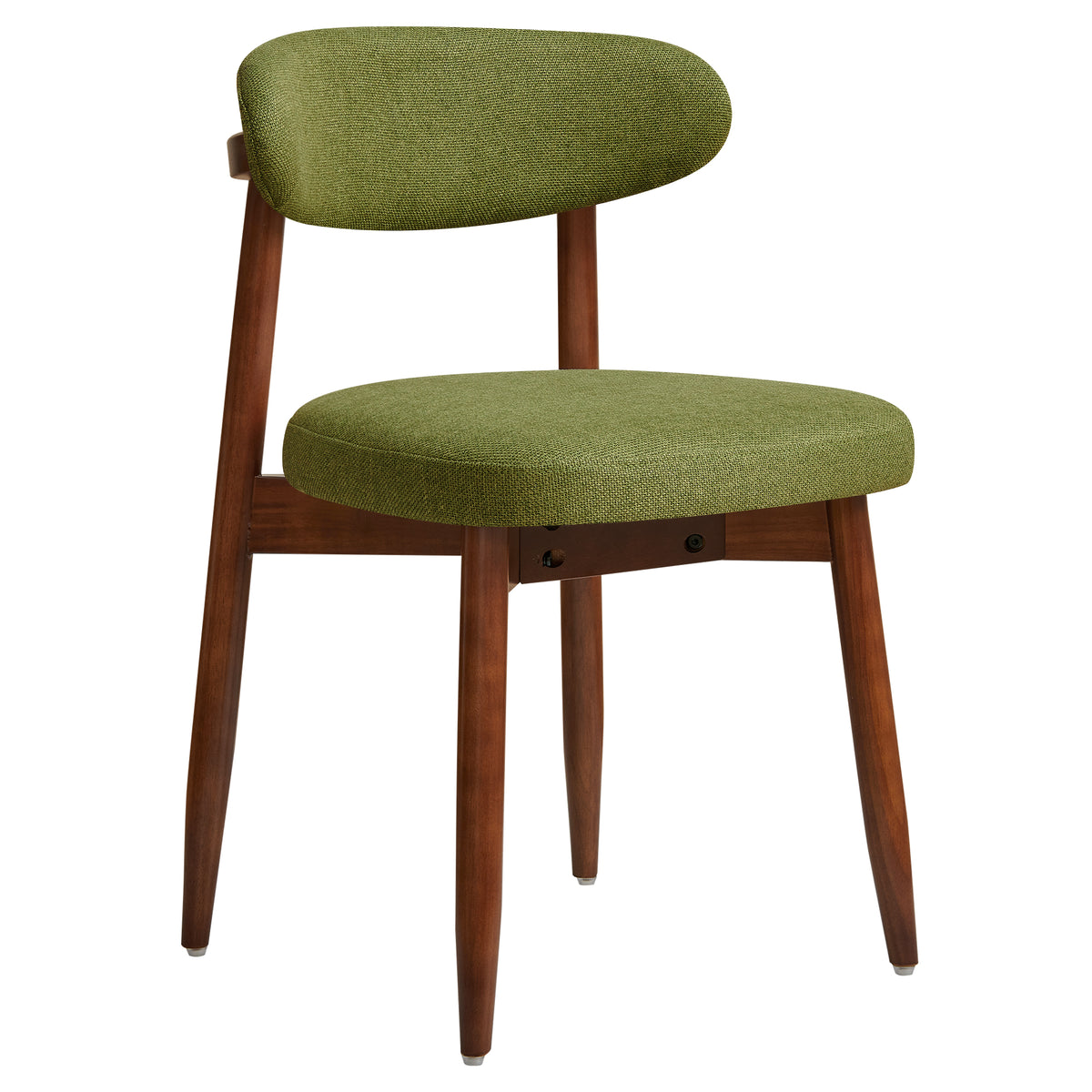 CHUN YI Beige Dining Chairs Set of 2 Mid Century Modern Upholstered Side Dining Chair for Dining Room & Kitchen