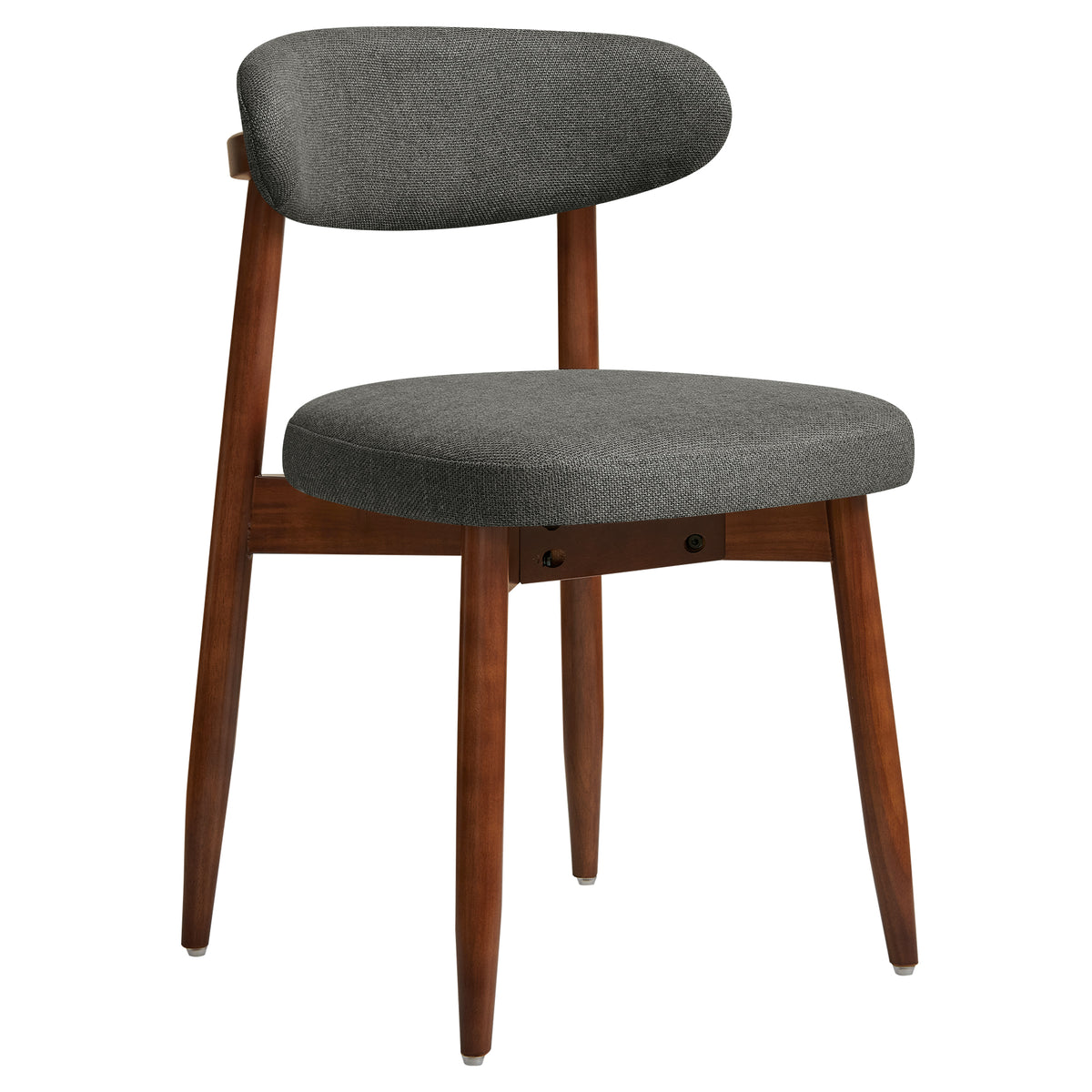 CHUN YI Beige Dining Chairs Set of 2 Mid Century Modern Upholstered Side Dining Chair for Dining Room & Kitchen