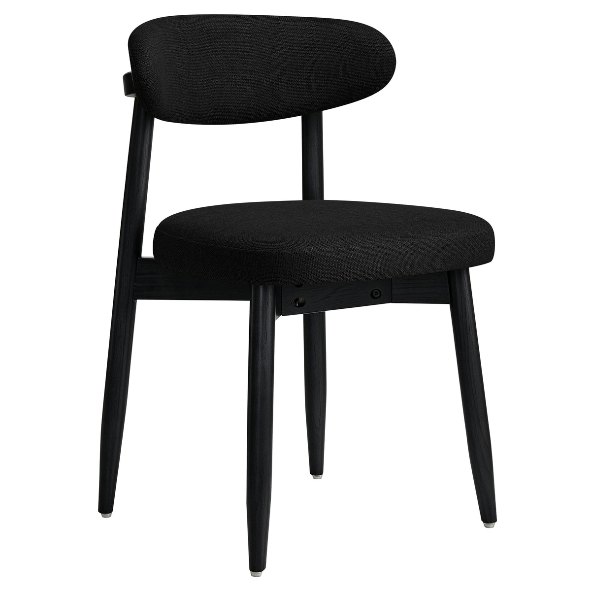 CHUN YI Beige Dining Chairs Set of 2 Mid Century Modern Upholstered Side Dining Chair for Dining Room & Kitchen