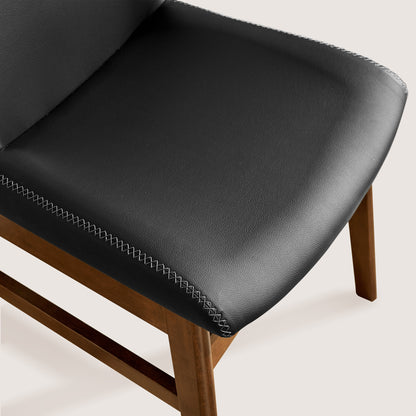CHUN YI Modern Farmhouse Faux Leather Dining Chairs, Upholstered Kitchen Chairs