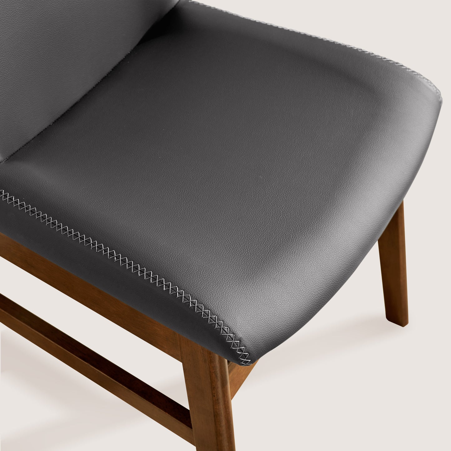 CHUN YI Modern Farmhouse Faux Leather Dining Chairs, Upholstered Kitchen Chairs