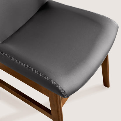 CHUN YI Modern Farmhouse Faux Leather Dining Chairs, Upholstered Kitchen Chairs