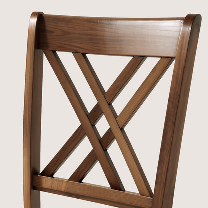 CHUN YI Farmhouse Solid Wood Dining Chairs, Set of 2