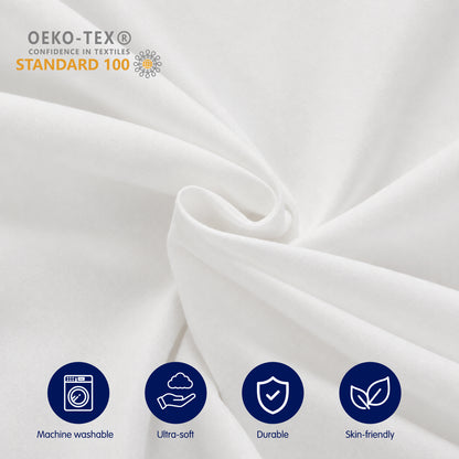 CHUN YI Dust Ruffled Twin Size Bed Skirt, 14 Inch Drop Bedskirt with Split Corners, Washable Smooth Soft Bed Frame Cover