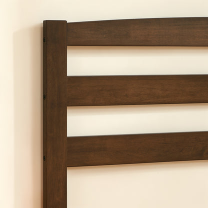 CHUN YI 12" Solid Wood Platform Bed Frame with Headboard