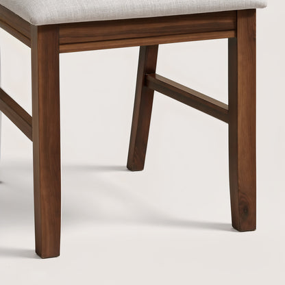 CHUN YI Farmhouse Solid Wood Dining Chairs, Set of 2