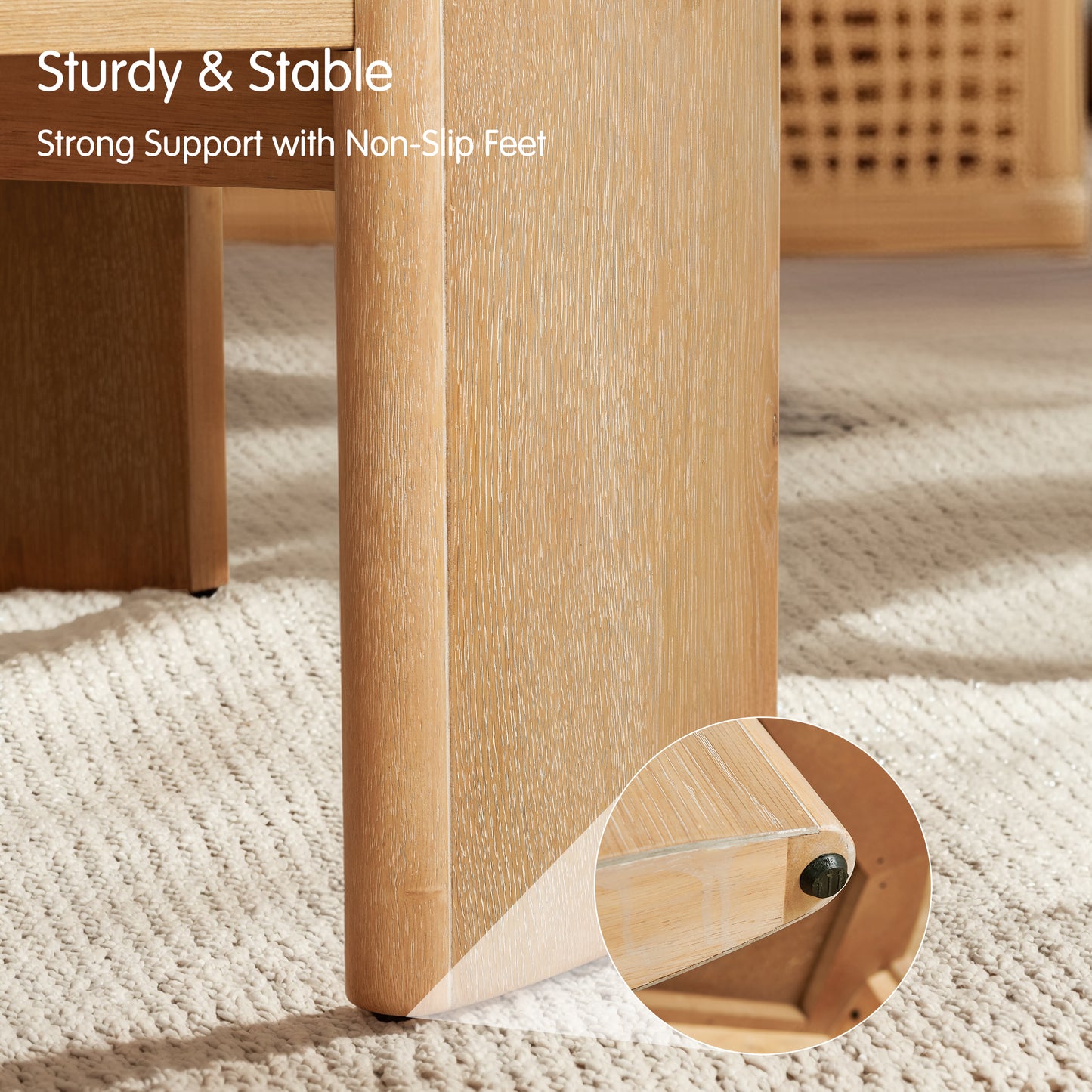 CHUN YI 40" Round Coffee Table for Living Room, Wood Grain Finish, Modern Wood Center Table