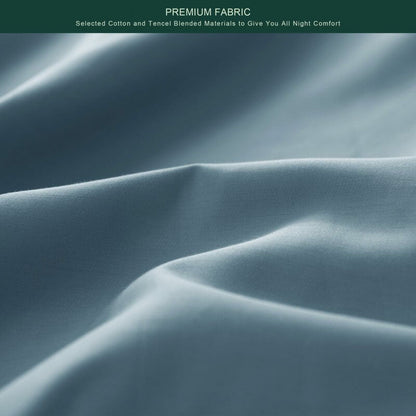 CHUN YI 2 Pieces Pillow Covers Silky Bed Pillowcase Ultra-Soft Breathable Comfortable Pillowcases Set (Twin/Full/Queen,Light Blue)