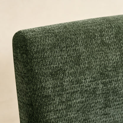 CHUN YI Chenille Upholstered Dining Chairs Open Back Kitchen Dining Room Chairs