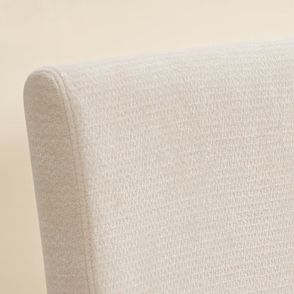 CHUN YI Chenille Upholstered Dining Chairs Open Back Kitchen Dining Room Chairs