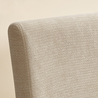CHUN YI Chenille Upholstered Dining Chairs Open Back Kitchen Dining Room Chairs