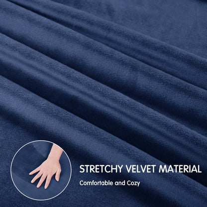 CHUN YI Velvet Armchair Cover, 2-Pieces High Stretch and Washable Sofa Covers, Non Slip Couch Cover, Luxury Soft Sofa Slipcover for Pet