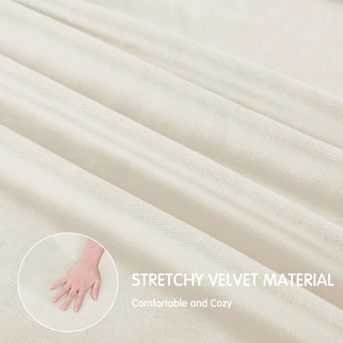 CHUN YI Velvet Armchair Cover, 2-Pieces High Stretch and Washable Sofa Covers, Non Slip Couch Cover, Luxury Soft Sofa Slipcover for Pet