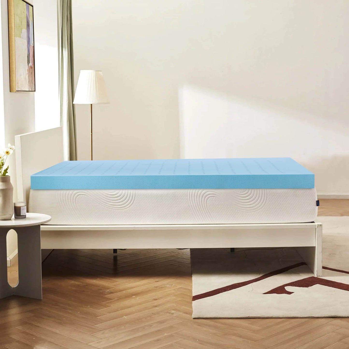 2, 3, or 4 inch Topper Mattress Memory Foam Gel-Infused Cooling Ventilated Mattress