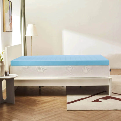 2, 3, or 4 inch Topper Mattress Memory Foam Gel-Infused Cooling Ventilated Mattress