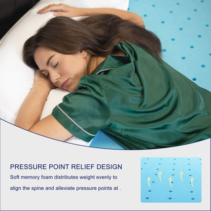 2, 3, or 4 inch Topper Mattress Memory Foam Gel-Infused Cooling Ventilated Mattress
