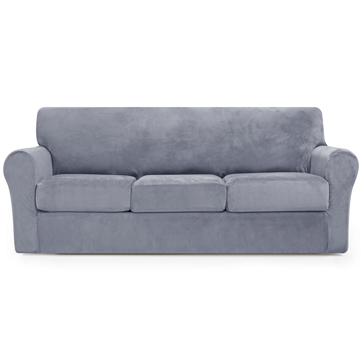 CHUN YI Velvet Armchair Cover, 2-Pieces High Stretch and Washable Sofa Covers, Non Slip Couch Cover, Luxury Soft Sofa Slipcover for Pet