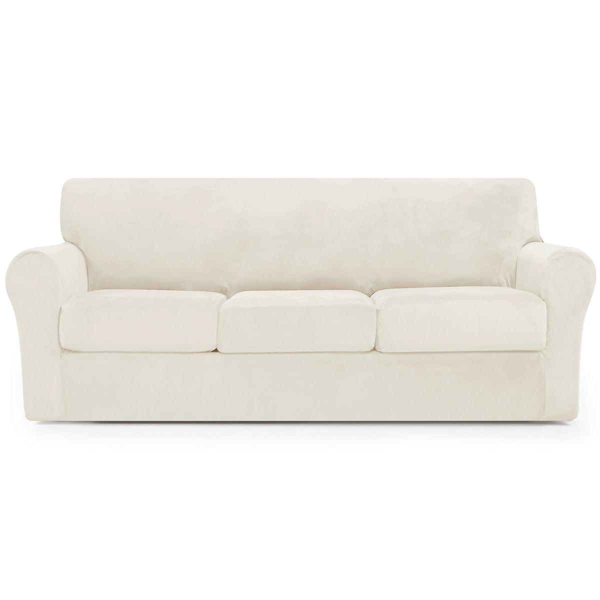 CHUN YI Velvet Armchair Cover, 2-Pieces High Stretch and Washable Sofa Covers, Non Slip Couch Cover, Luxury Soft Sofa Slipcover for Pet