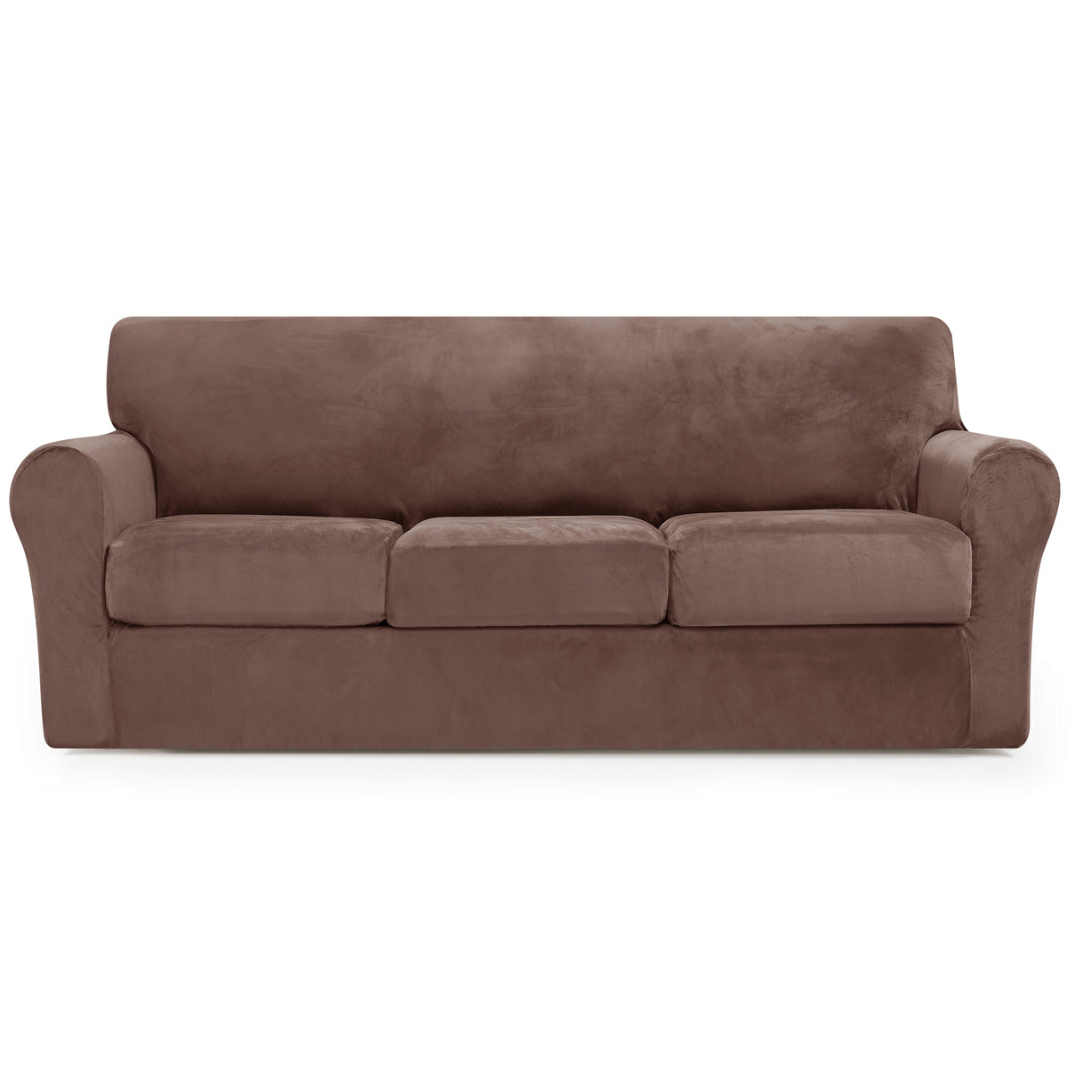 CHUN YI Velvet Armchair Cover, 2-Pieces High Stretch and Washable Sofa Covers, Non Slip Couch Cover, Luxury Soft Sofa Slipcover for Pet